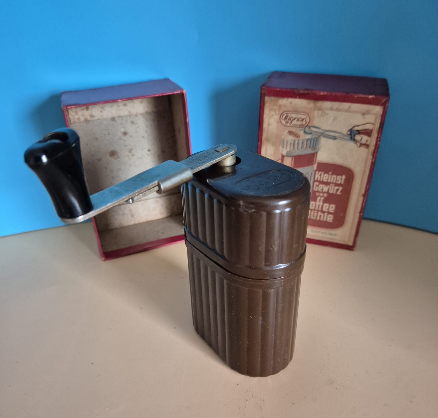 Kleinst Gewürzmühle und Kaffeemühle „Mignon“ – original mit OVP