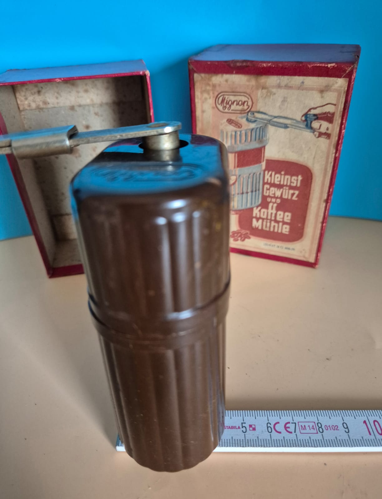 Kleinst Gewürzmühle und Kaffeemühle „Mignon“ – original mit OVP