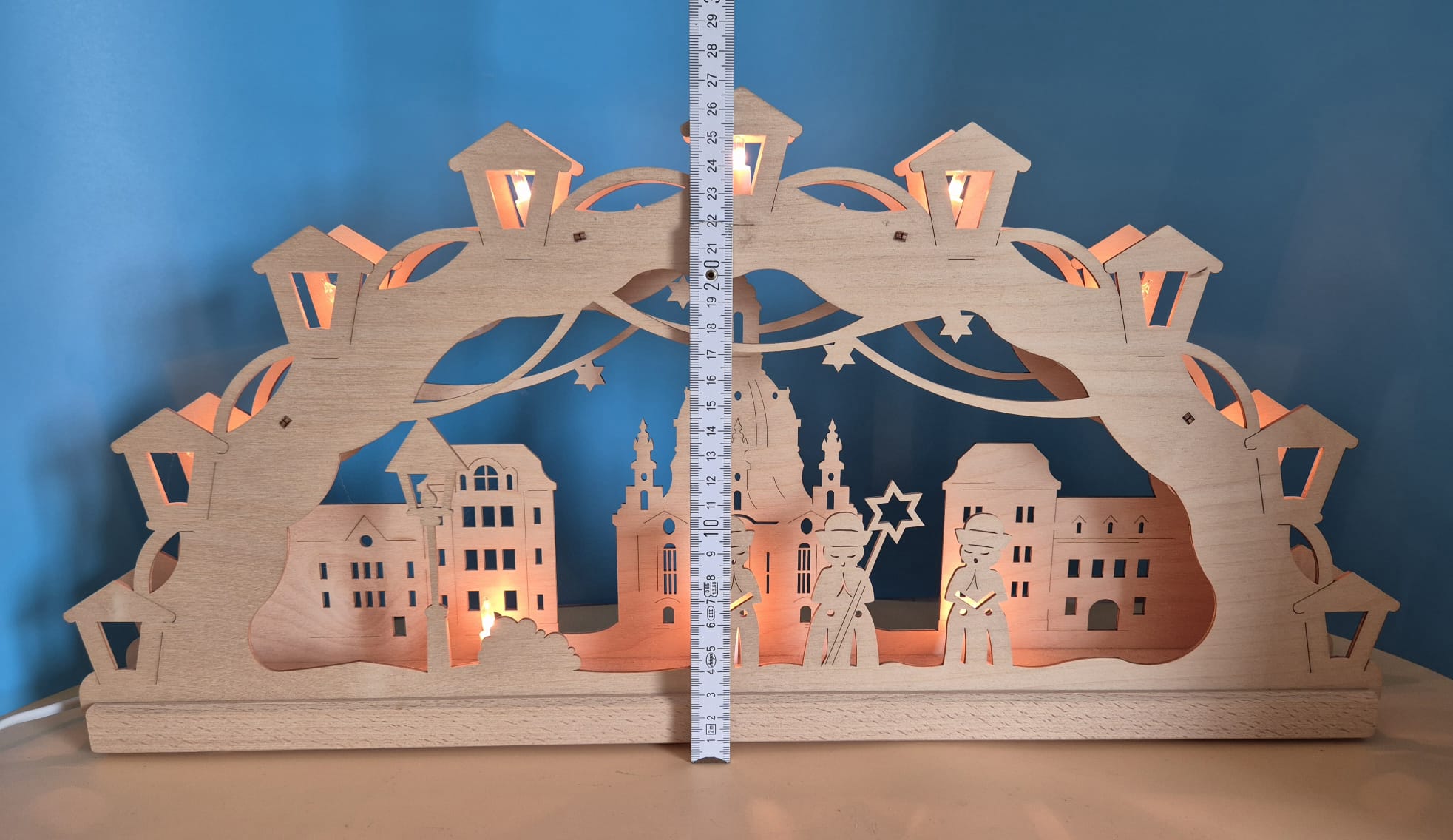 Lichterbogen Erzgebirge Motiv Frauenkirche Dresden – 10-flammig  Originalverpackt