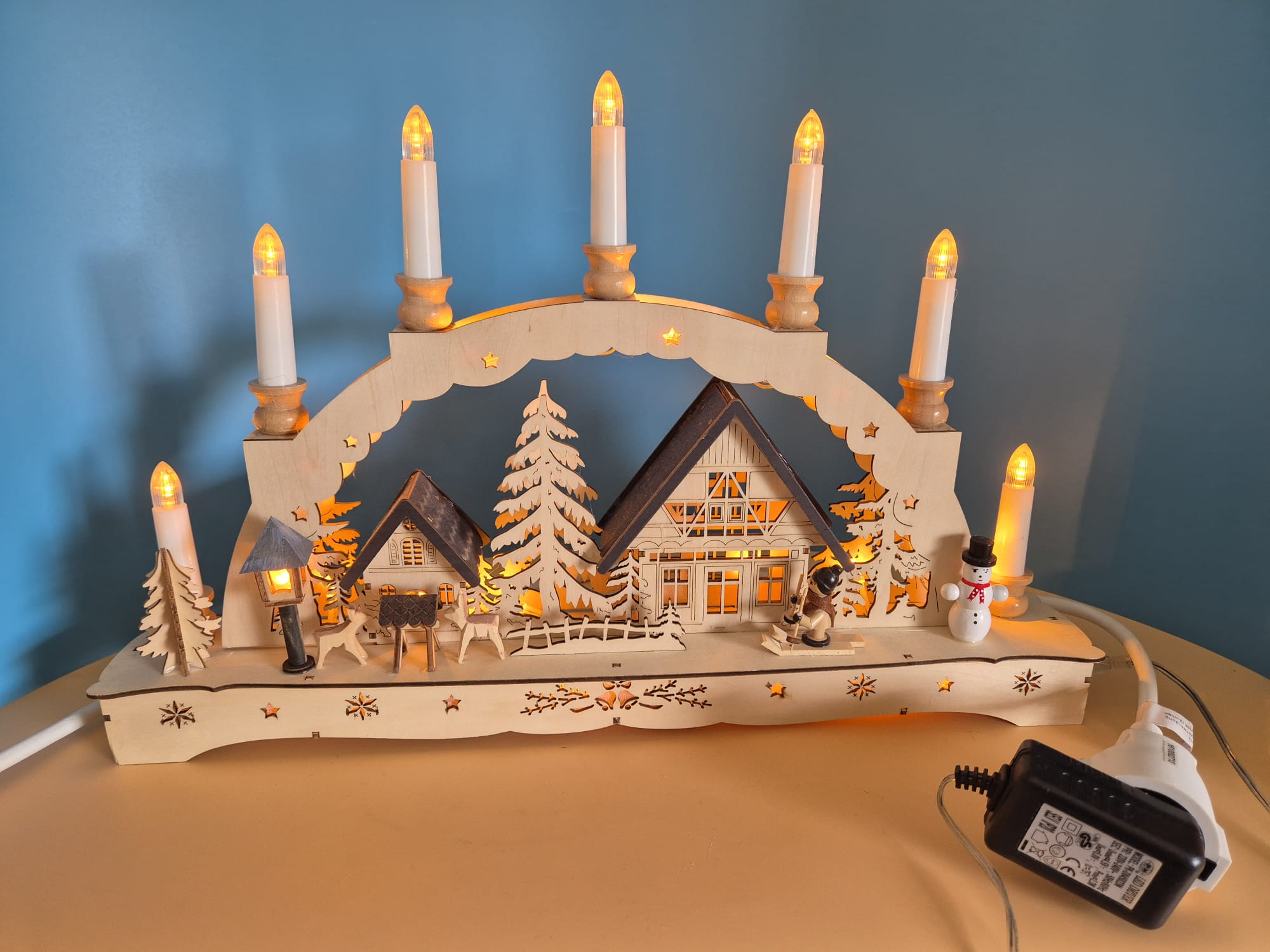 Lichterbogen Weihnachtsromantik LED-Dekoszene mit Sternensängern