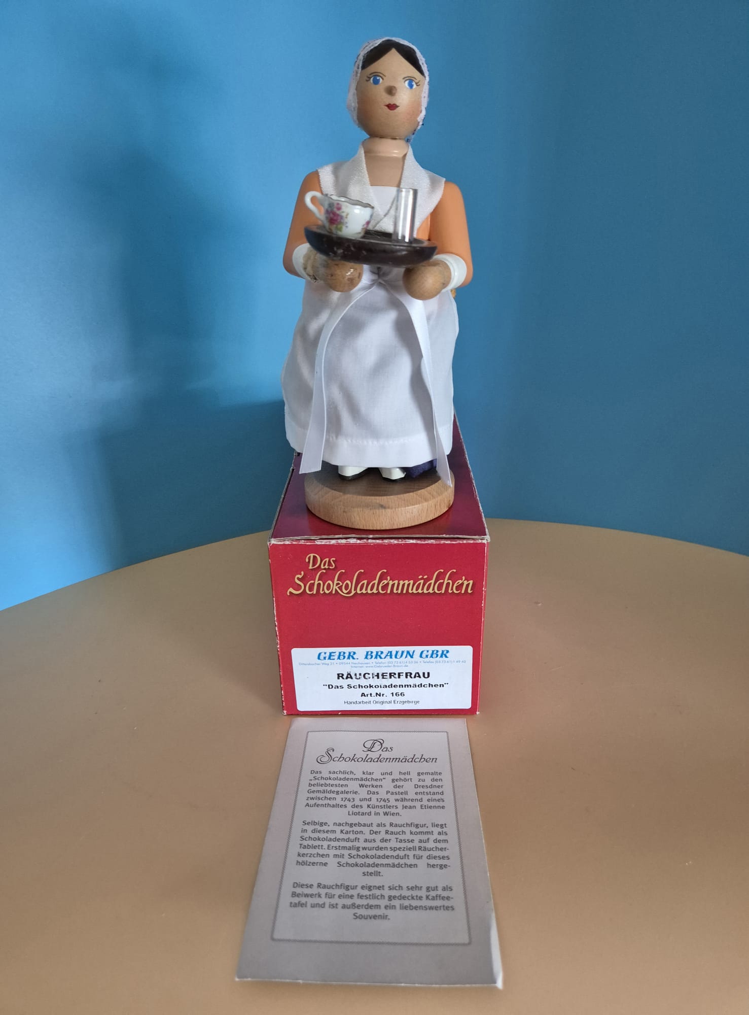 Räucherfigur „Das Schokoladenmädchen“ – Gebr. Braun GBR