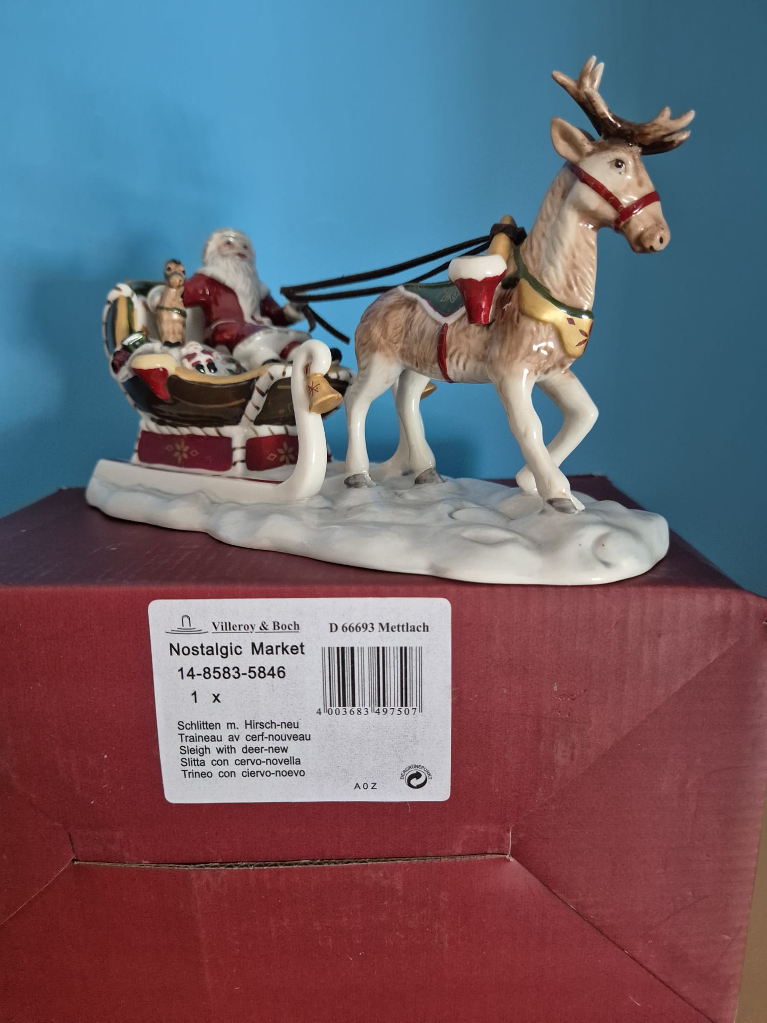 Villeroy & Boch Porzellanfigur „Schlitten mit Hirsch“ – Nostalgic Market
