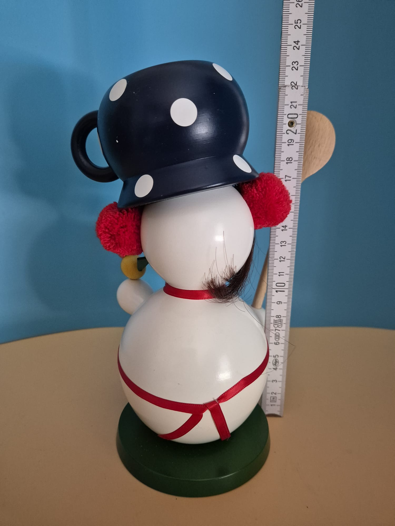 Seiffener Nussknackerhaus Schneemann-Räuchermann „Koch“