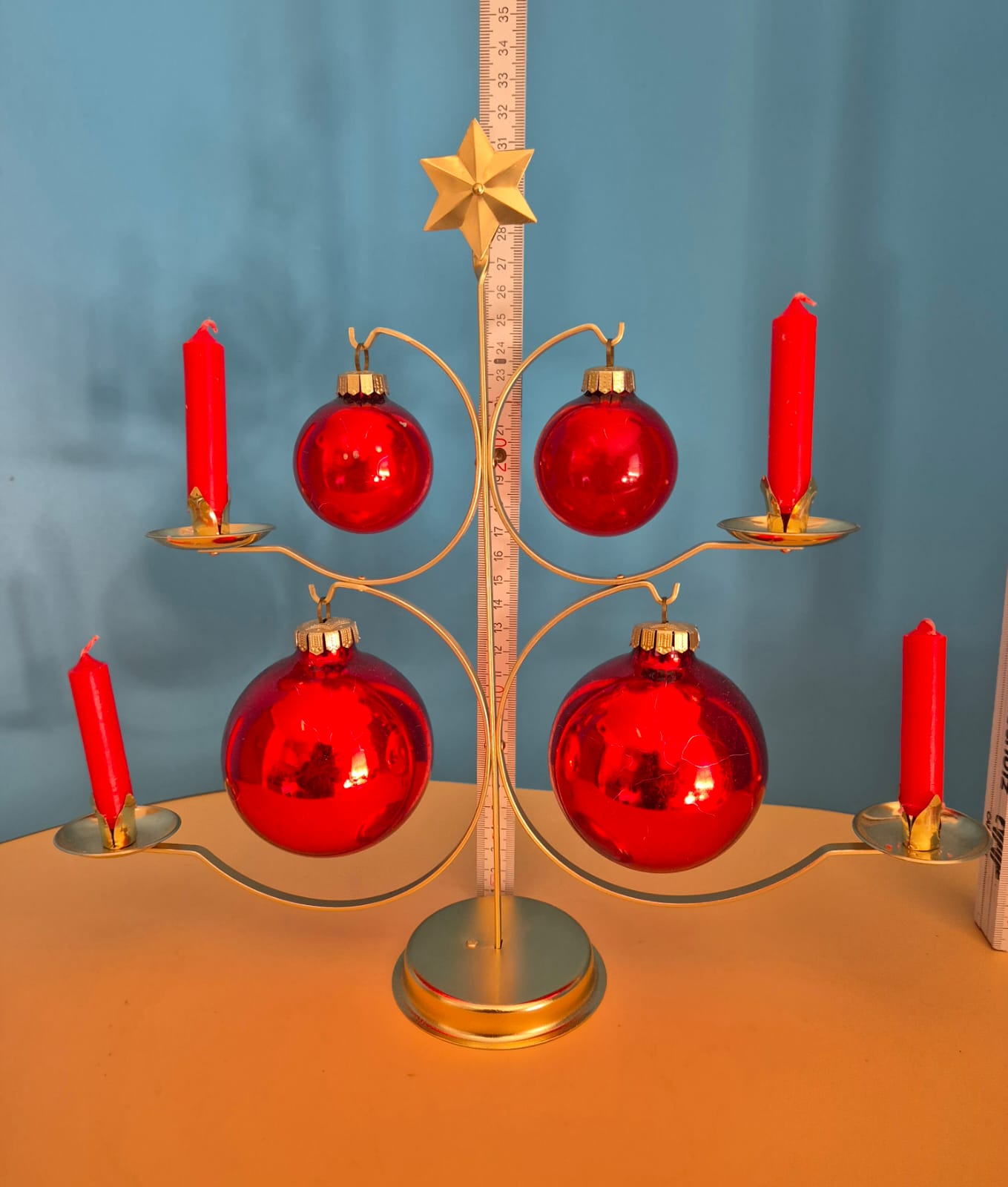 Adventsständer VEB Thüringer Glasschmuck Lauscha