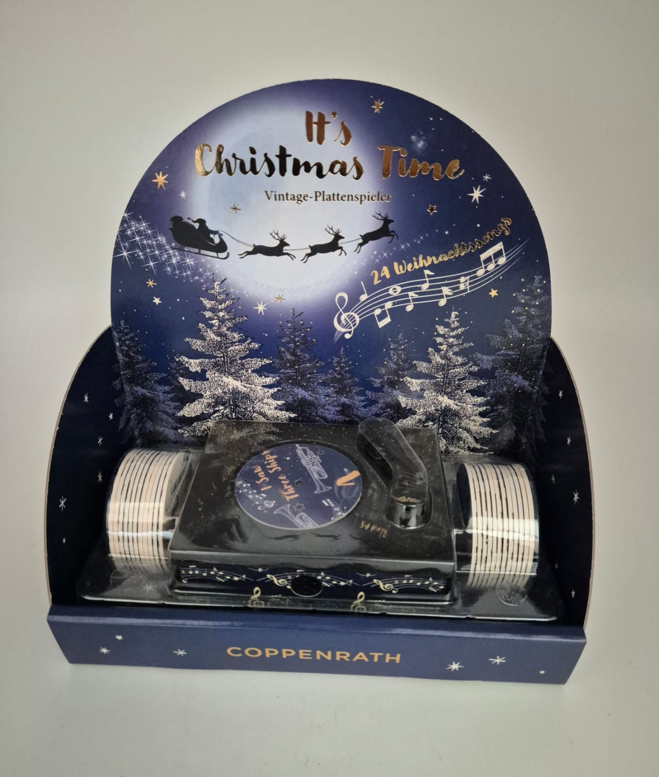 Coppenrath Vintage-Plattenspieler „It’s Christmas Time“