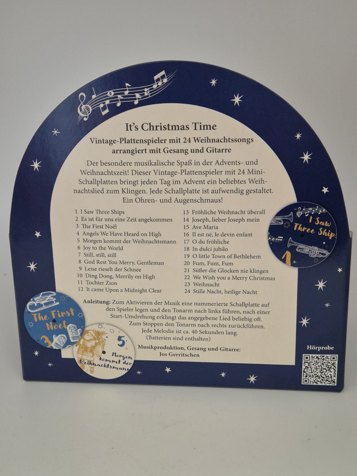 Coppenrath Vintage-Plattenspieler „It’s Christmas Time“