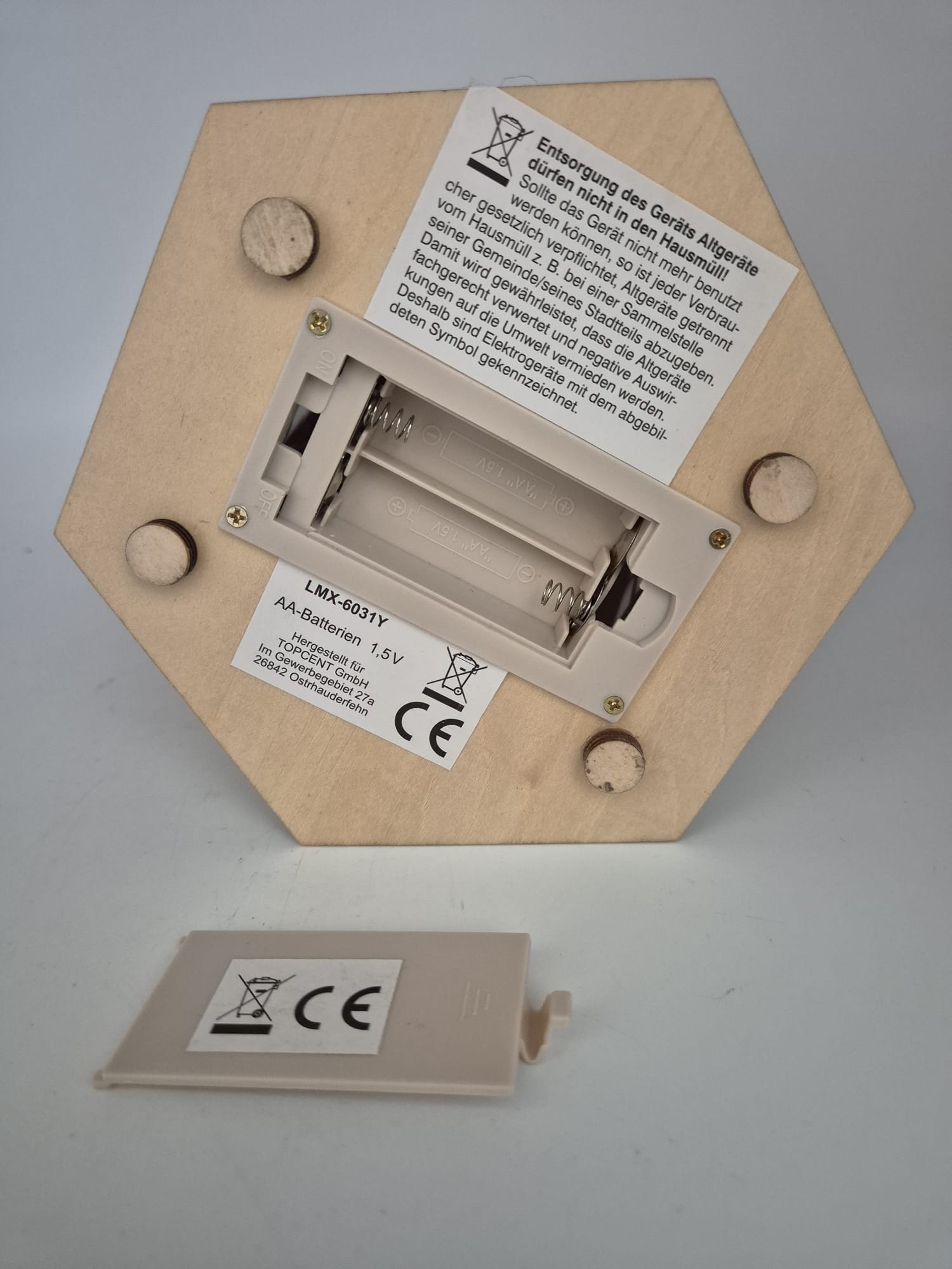LED-Holzlaterne mit Doppel-Timer-Funktion
