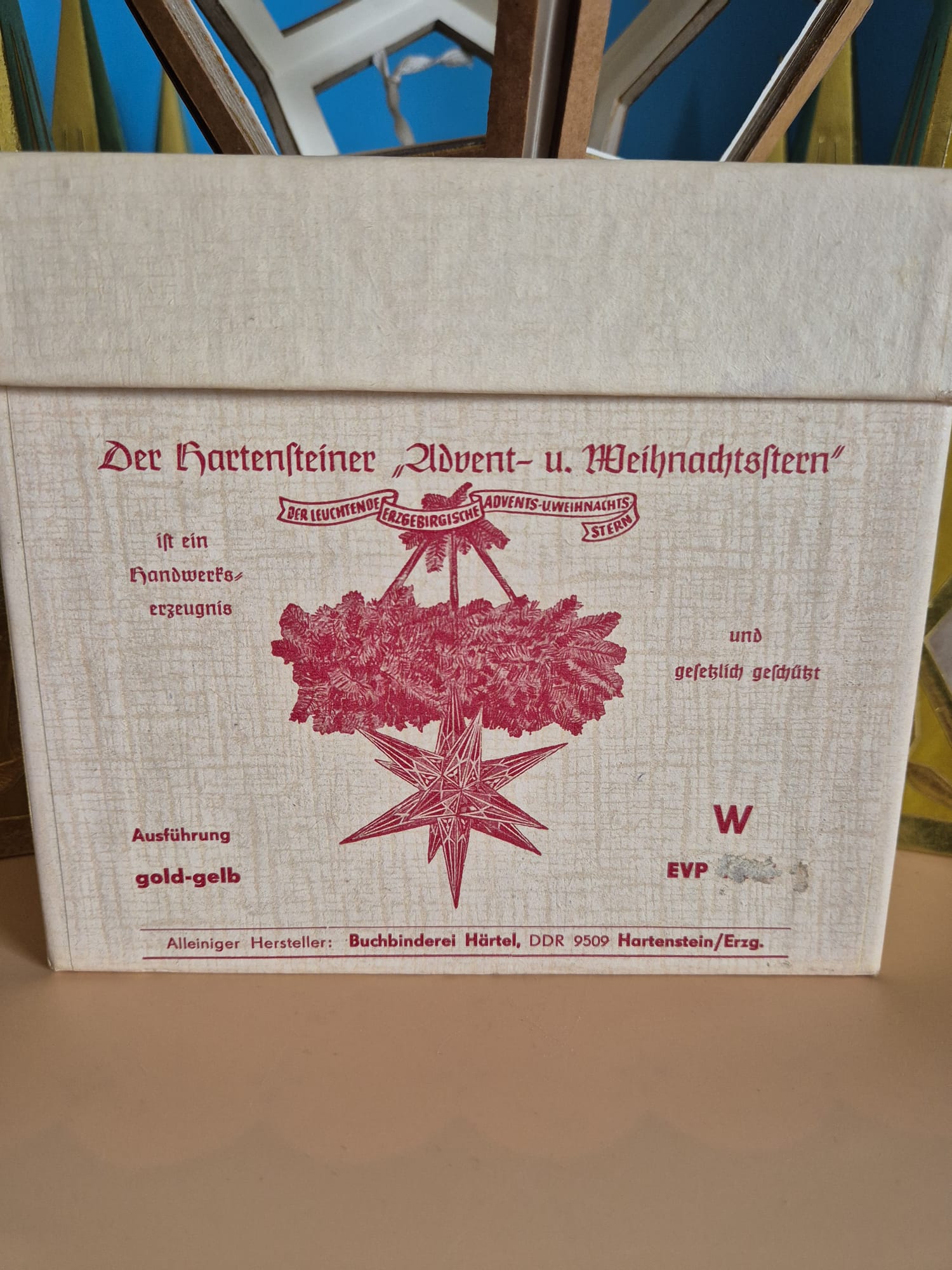 Hartensteiner Advent- und Weihnachtsstern (DDR, gold-gelb)