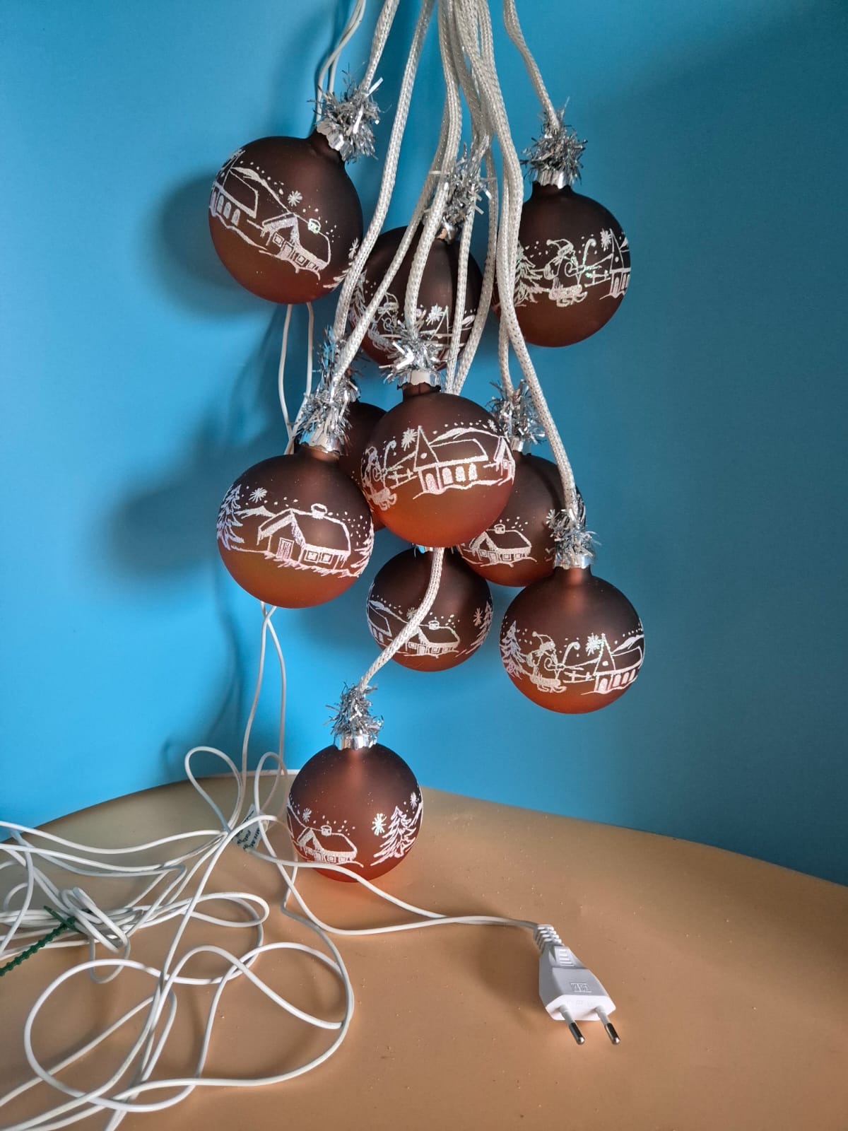 Adventslicht – leuchtende Glas-Weihnachtskugeln