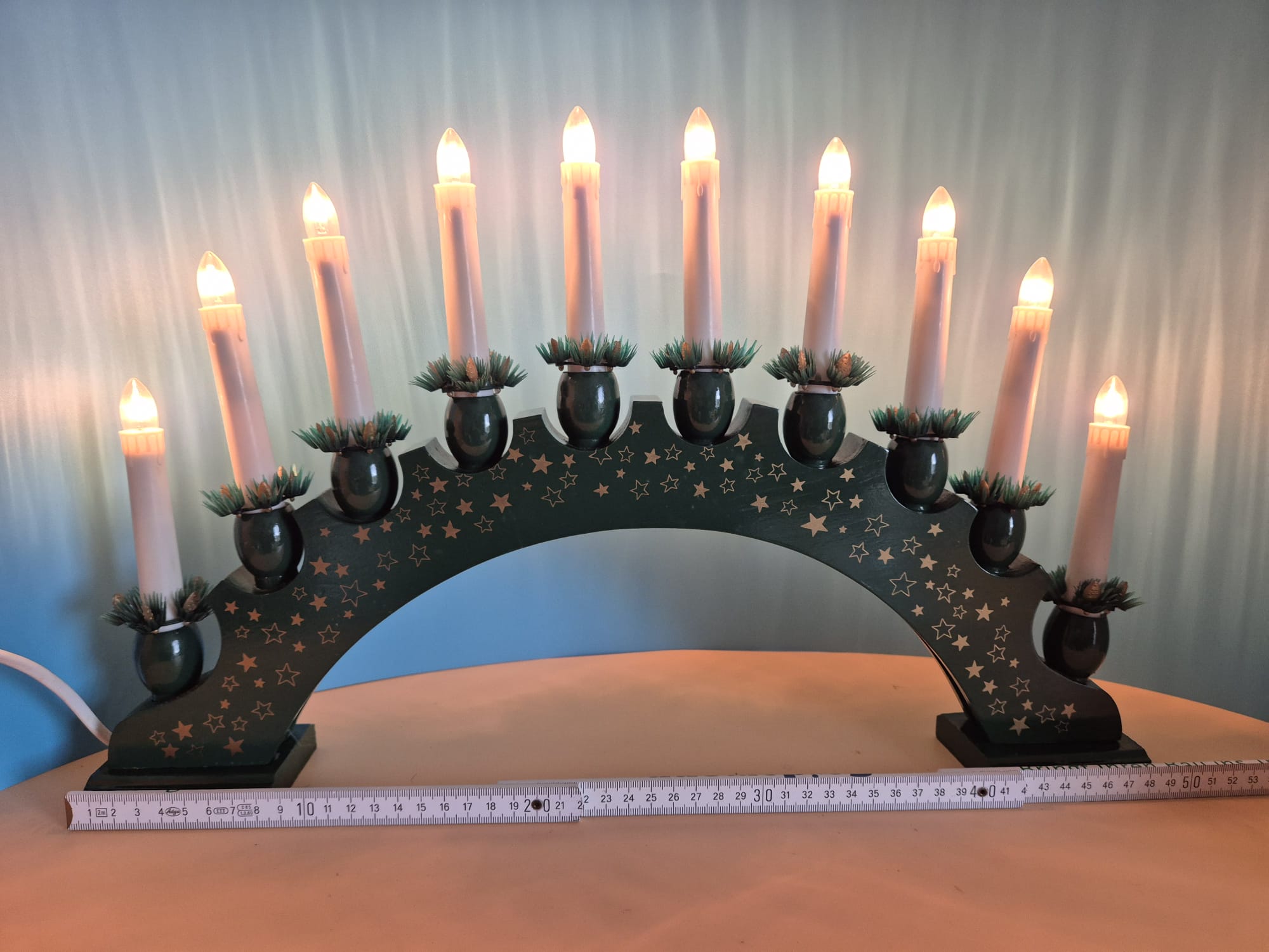 Weihnachtsleuchter mit 10 elektrischen Kerzen – OBIWELL GmbH