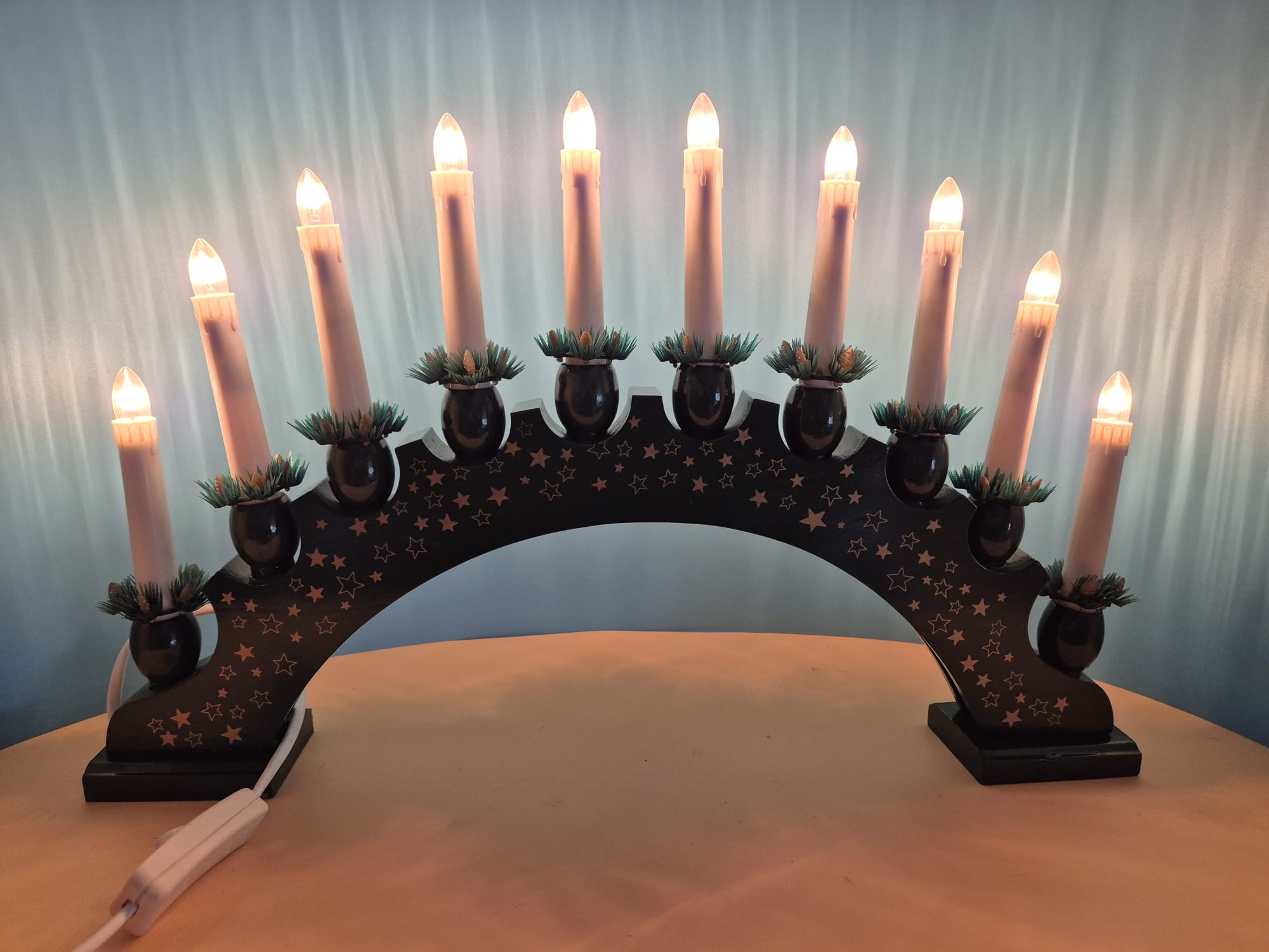 Weihnachtsleuchter mit 10 elektrischen Kerzen – OBIWELL GmbH