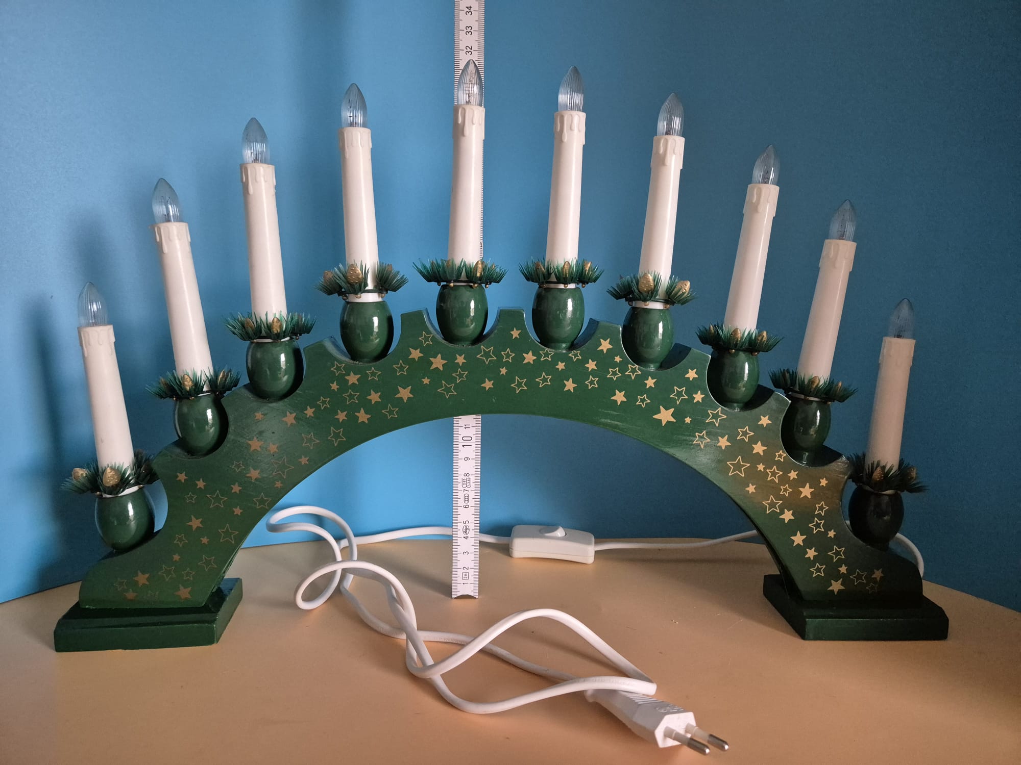 Weihnachtsleuchter mit 10 elektrischen Kerzen – OBIWELL GmbH