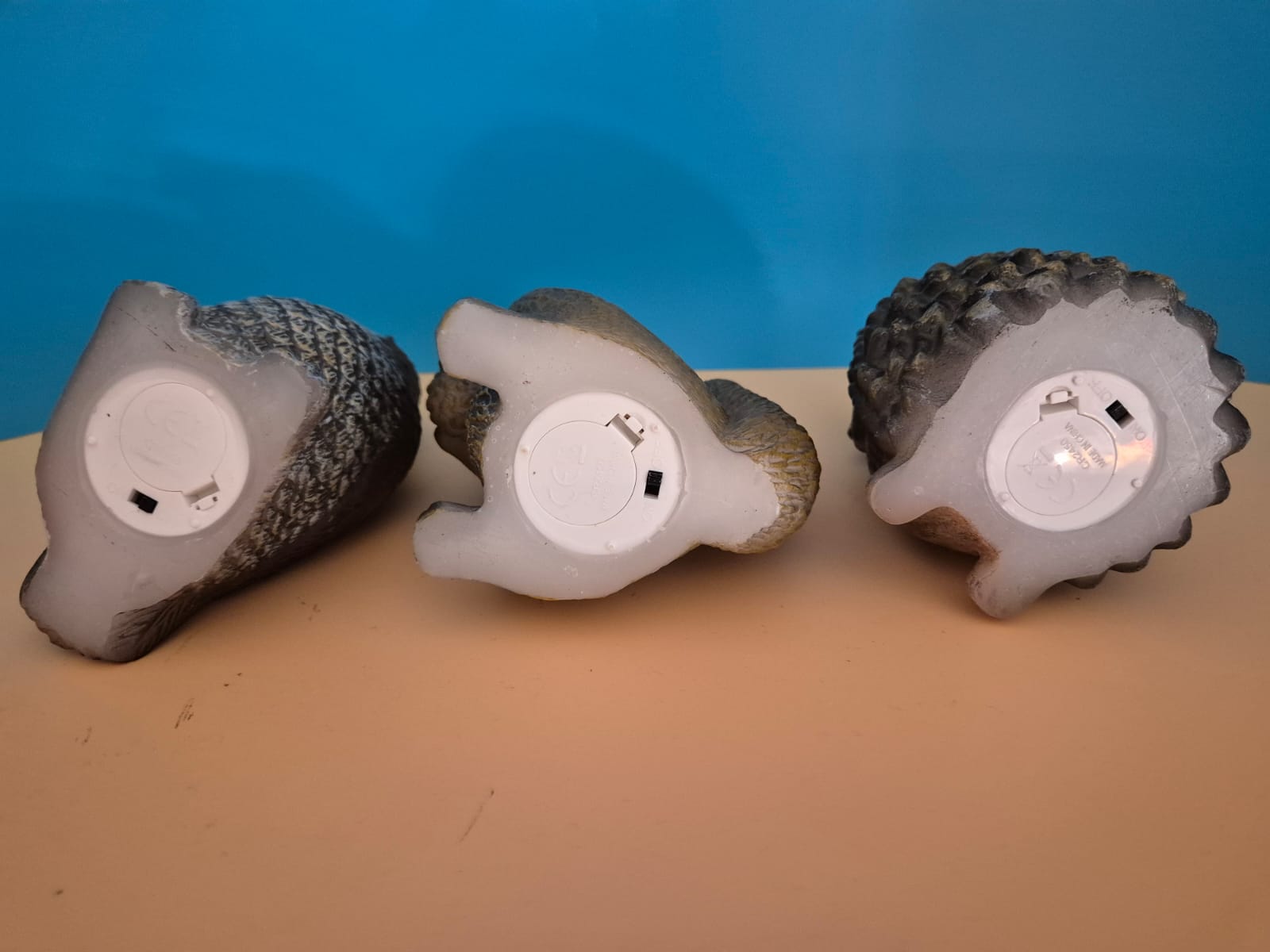 LED-Tierfiguren 3er-Set – Eule, Eichhörnchen & Igel