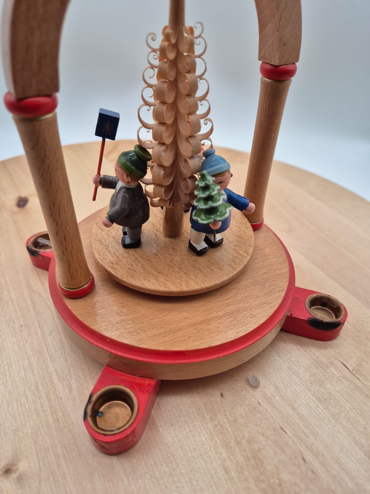 DDR Weihnachtspyramide Holz Erzgebirge mit OVP KWO Olbernhau