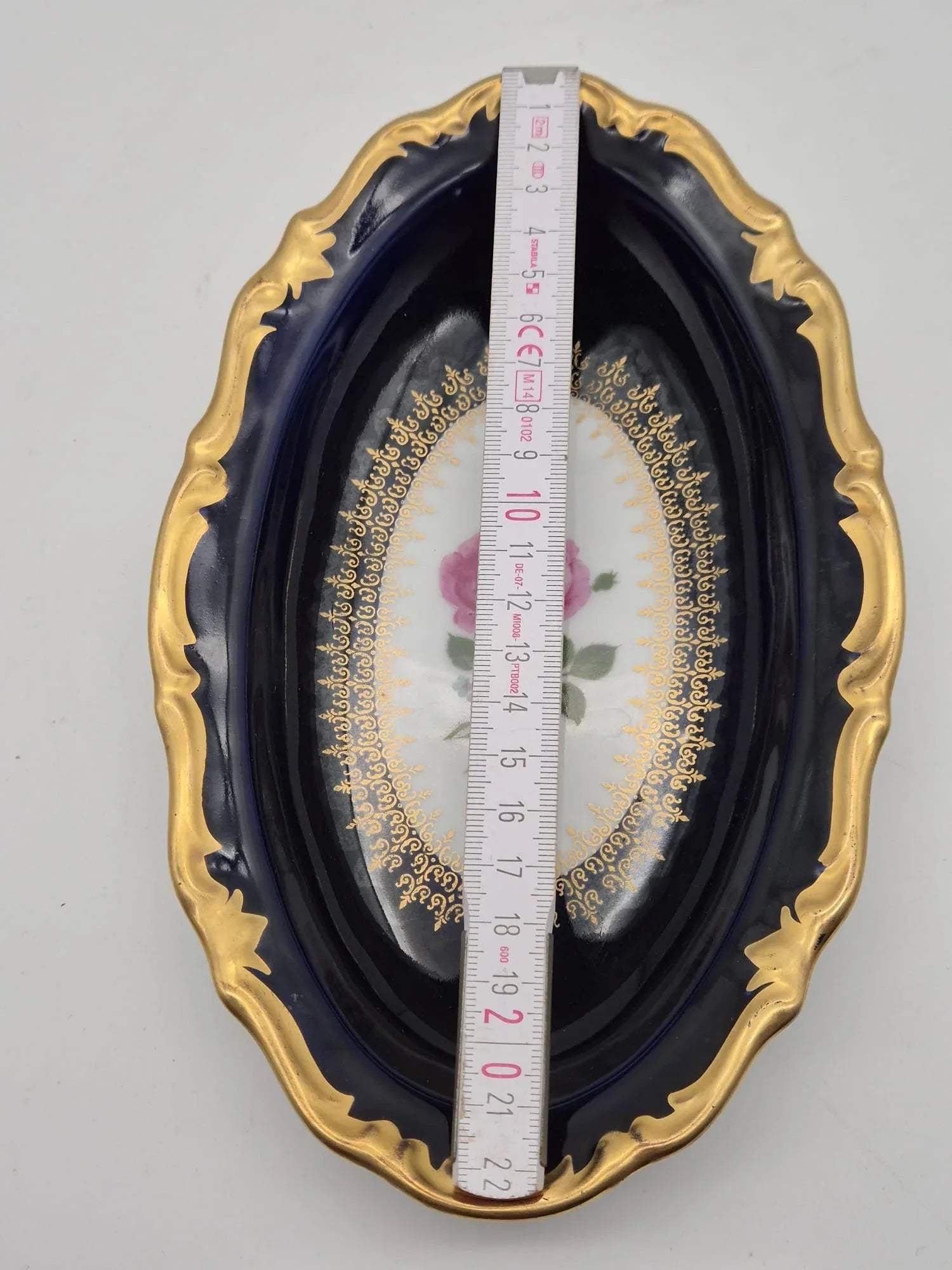 Konfektschale mit Goldrand – DDR Porzellan, Made in GDR