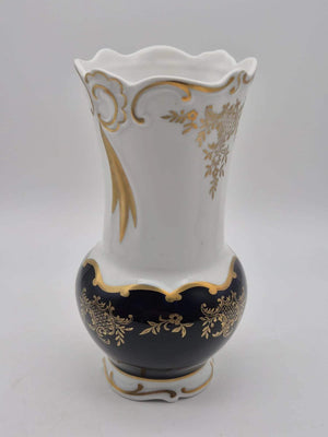Große Vase – Weimar Porzellan, Echt Kobalt & Golddekor, DDR