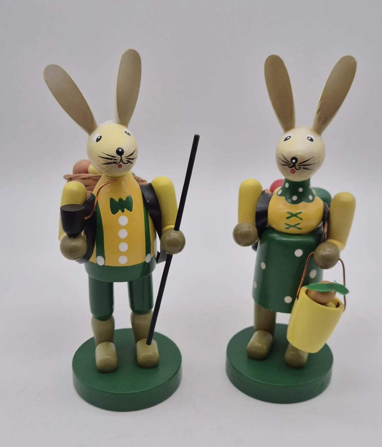Osterhasen Paar Holzfiguren Brettschneider Stützengrün