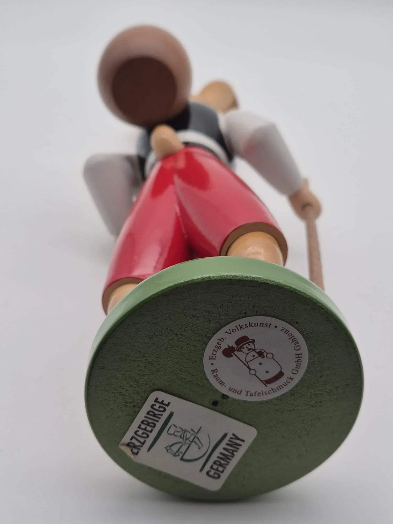 Hasenwanderbursche Holzfigur Erzgebirgische Volkskunst