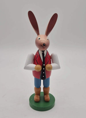 Osterhase Musiker mit Klarinette Jens Bretschneider Holzfigur in OVP