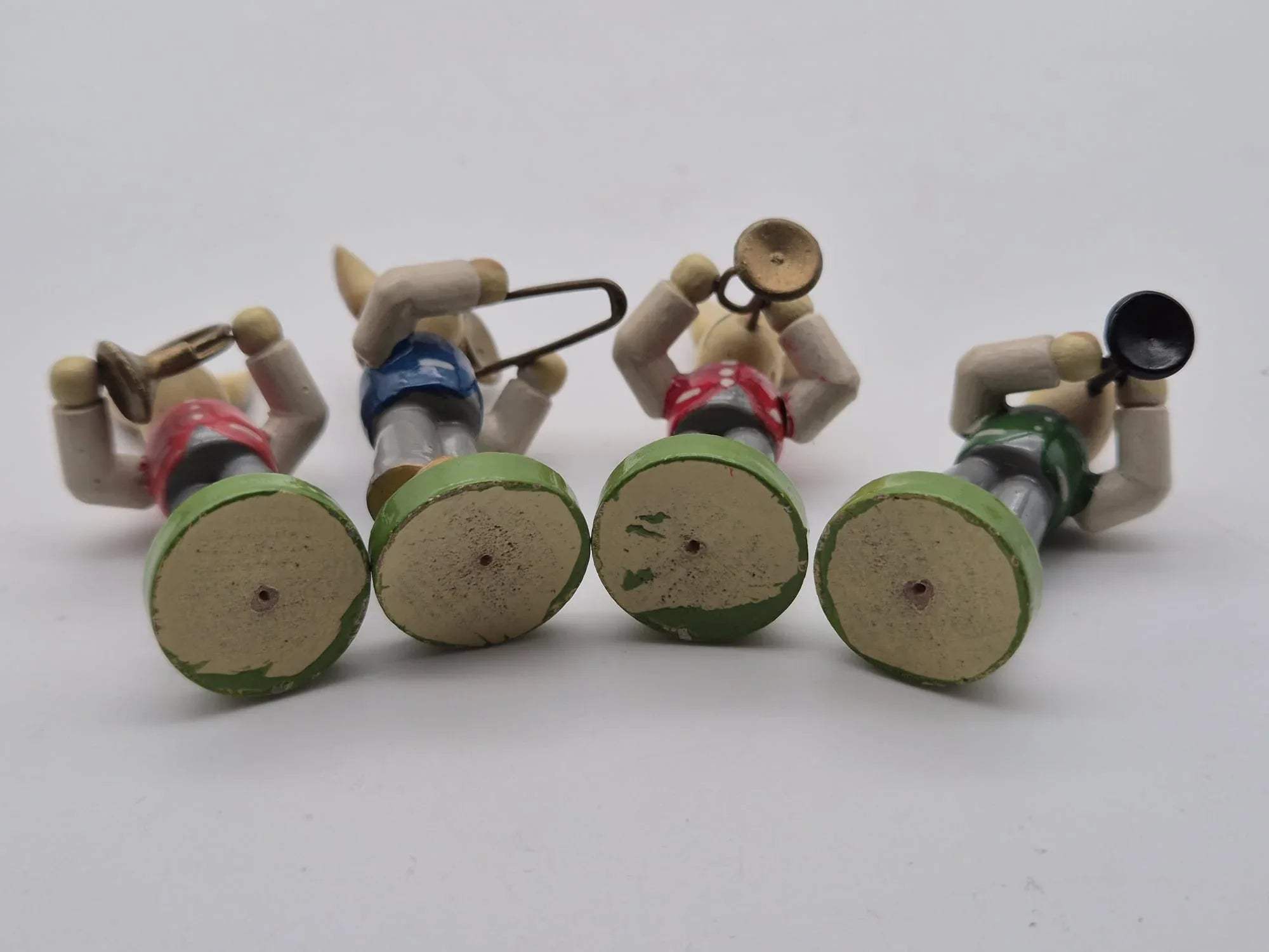 Erzgebirge Hasen Kapelle Musiker 4er Set Holzfiguren