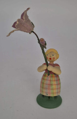 WEHA-KUNST Holz Blumenmädchen mit Blume