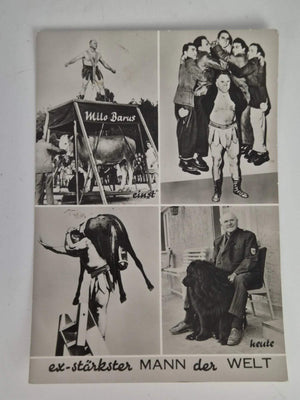 Original Autogrammkarte Milo Barus ex-stärkster Mann der Welt