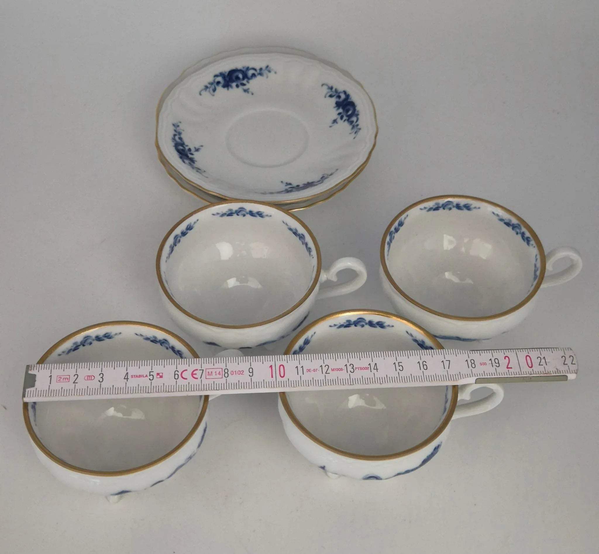 Weimar Porzellan Mokkatassen-Set Echt Weimar Kobalt (4 Gedecke)