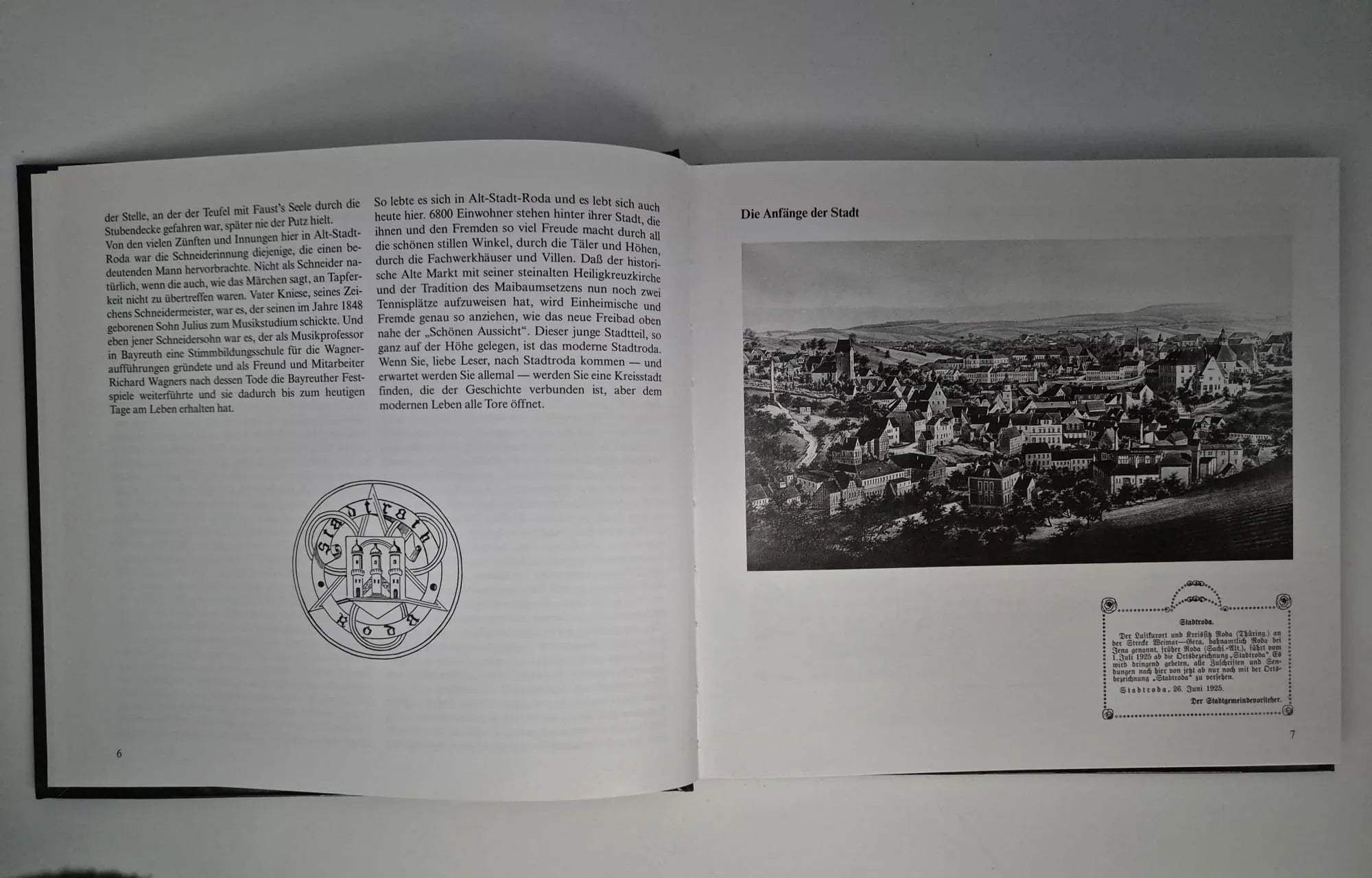 Buch „So lebte man in Alt-Stadt-Roda“ Stadtroda 1991