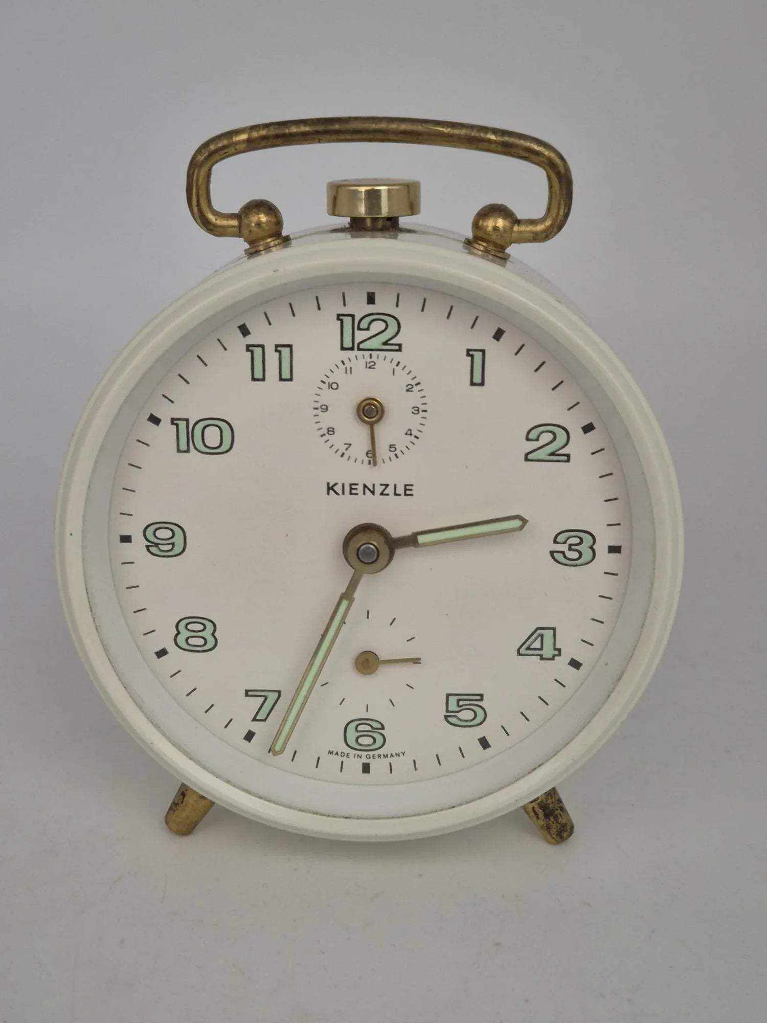 Kienzle Wecker mechanisch vintage weiß Made in Germany