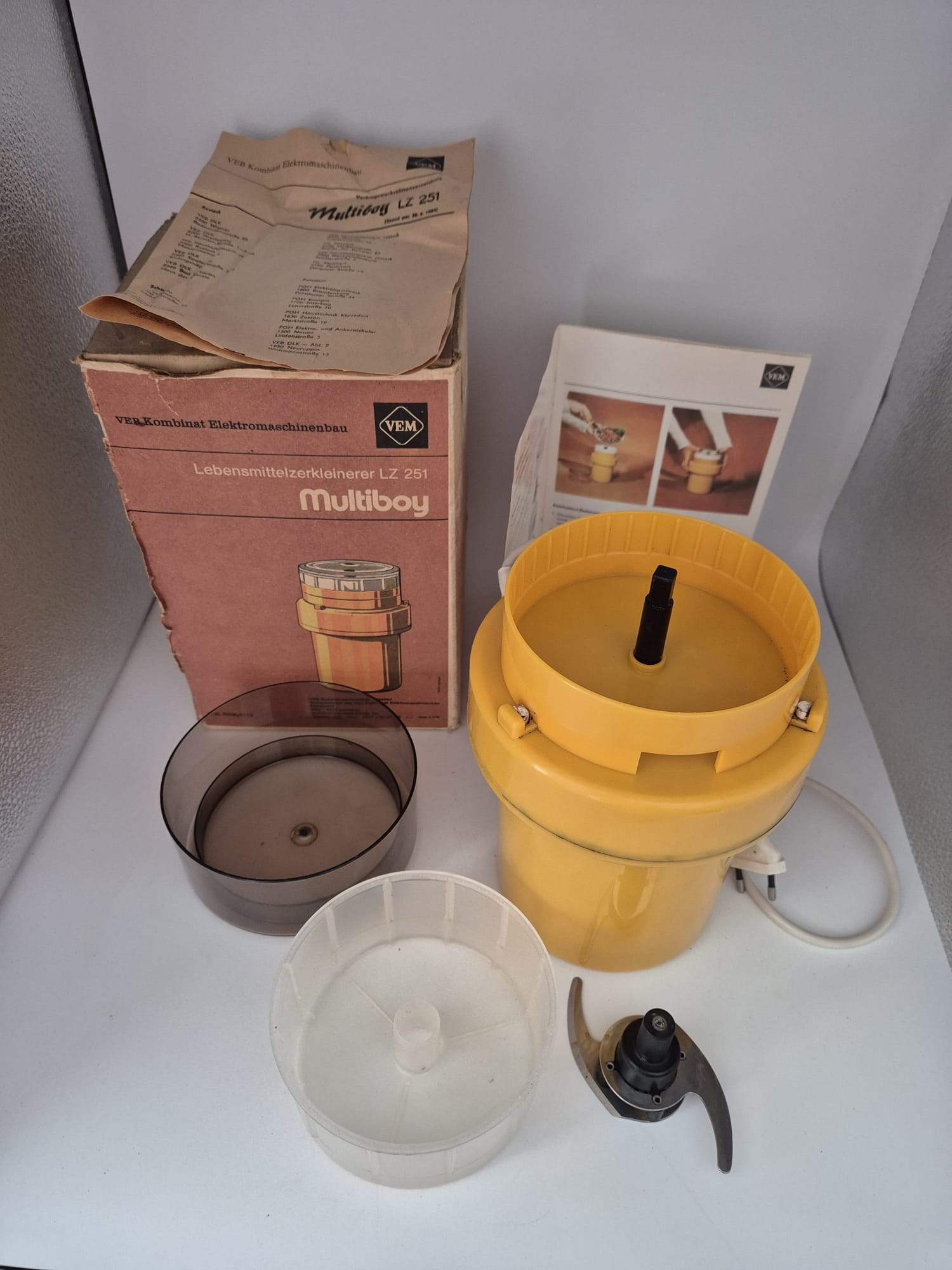 DDR Multiboy LZ 251 Lebensmittelzerkleinerer VEB Elbtalwerk Heidenau mit OVP