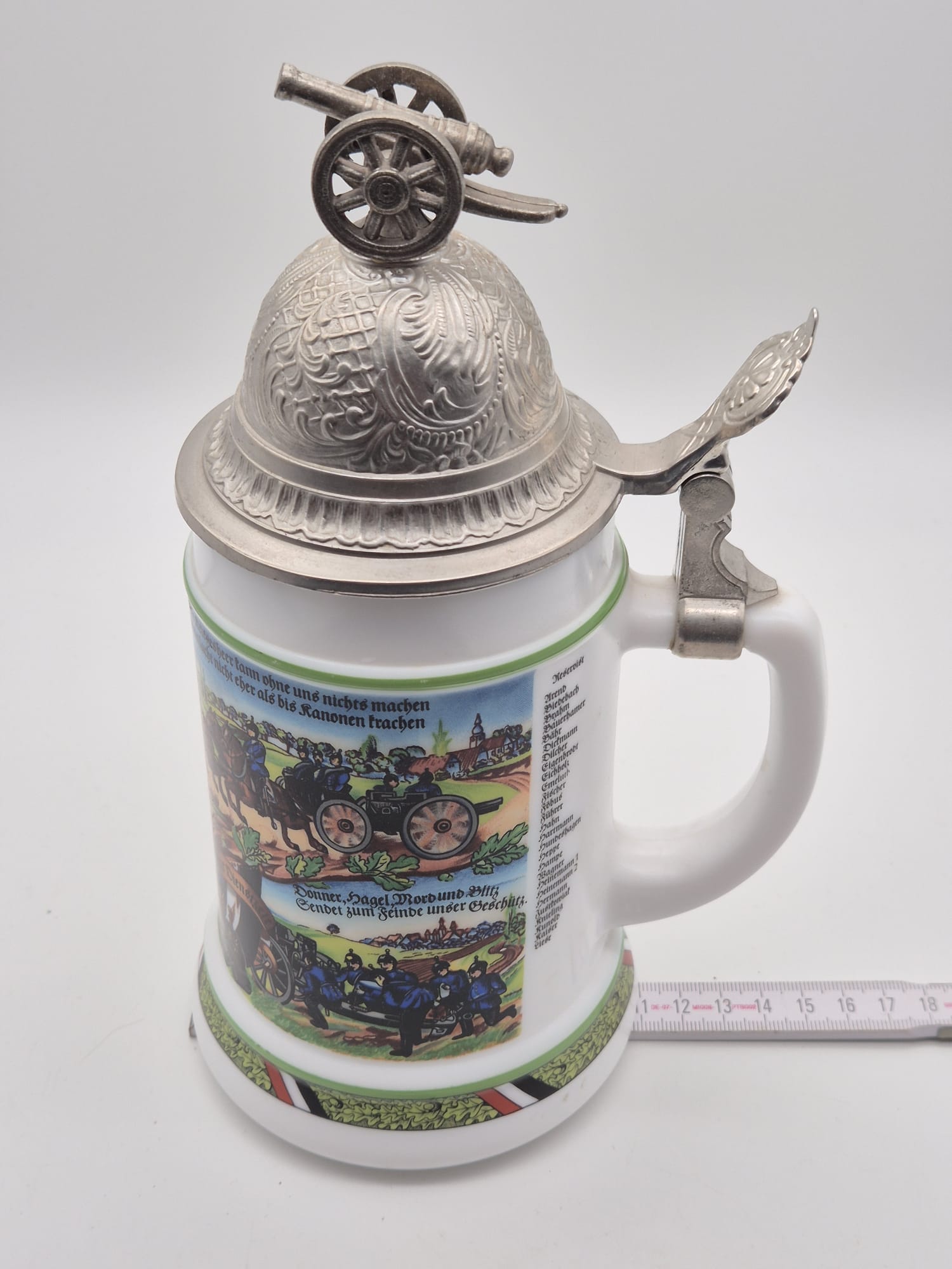 BMF Bierseidel mit Kanonendeckel – Militärmotiv (West Germany)