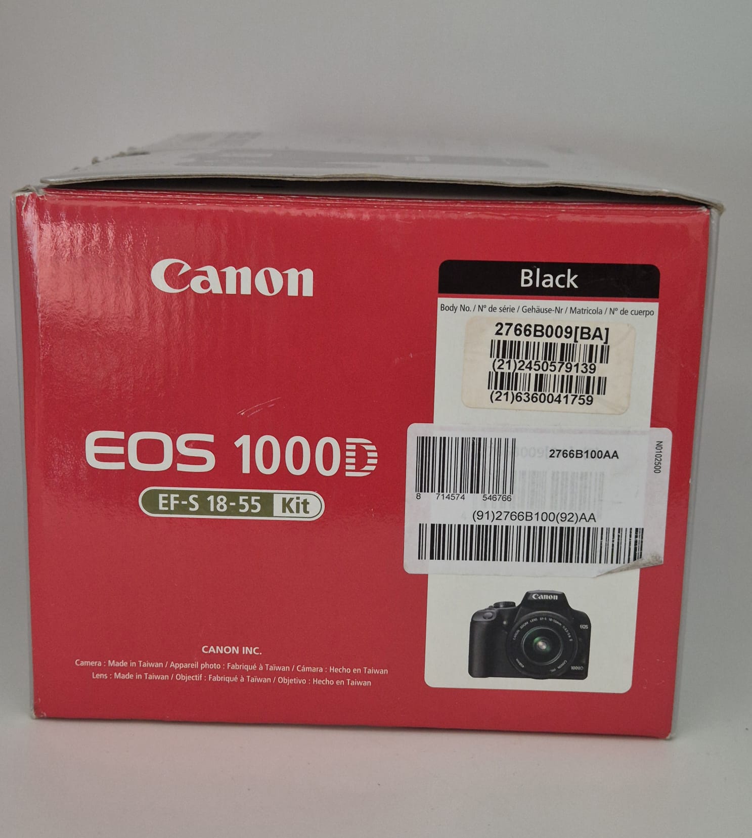 Canon EOS 1000D DSLR Kamera mit EF-S 18–55 mm Objektiv, OVP & Zubehör