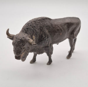 Alter Lineol Bison/Büffel Massefigur – ca. 8 cm – Sammlerfigur