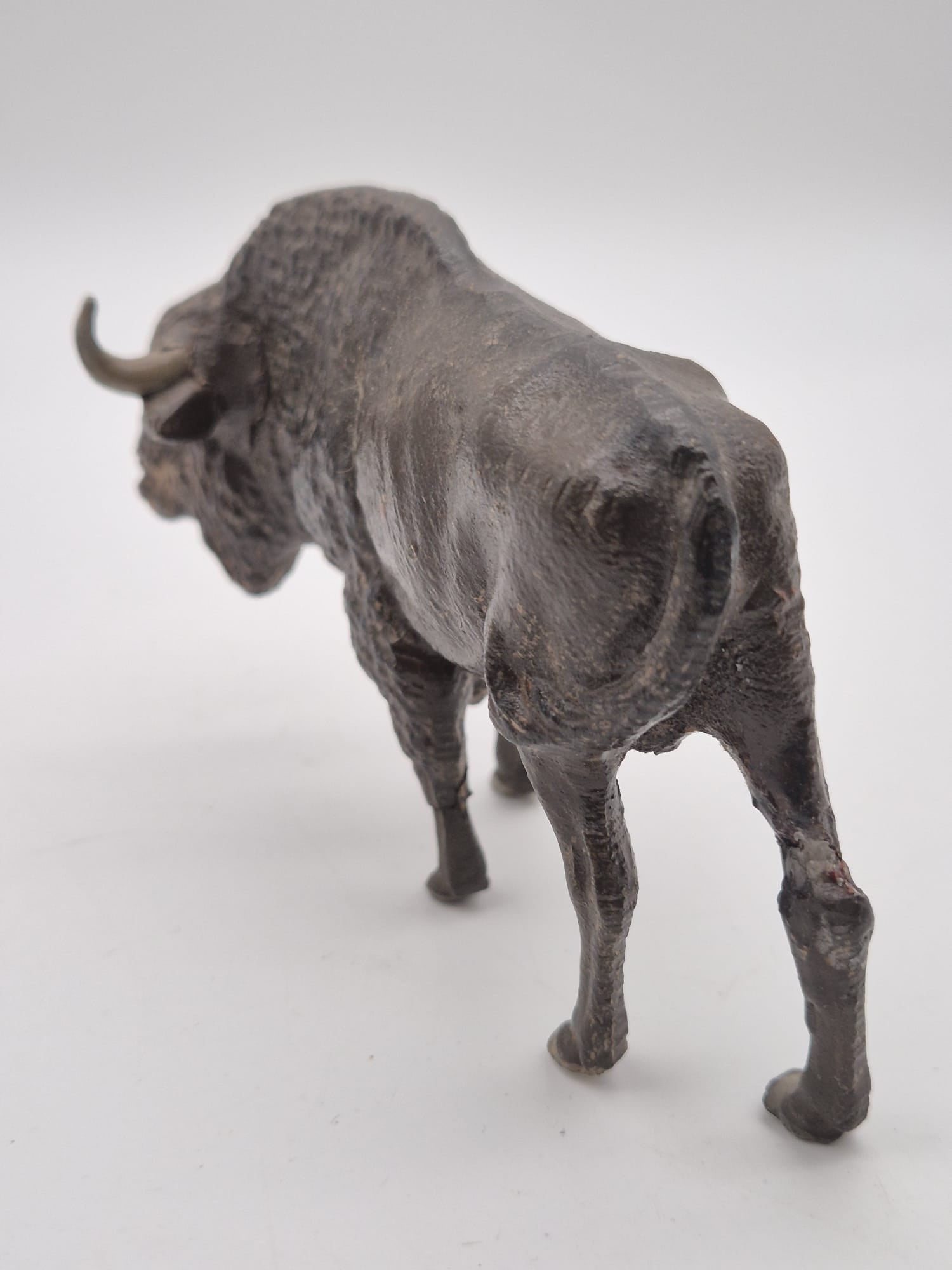 Alter Lineol Bison/Büffel Massefigur – ca. 8 cm – Sammlerfigur