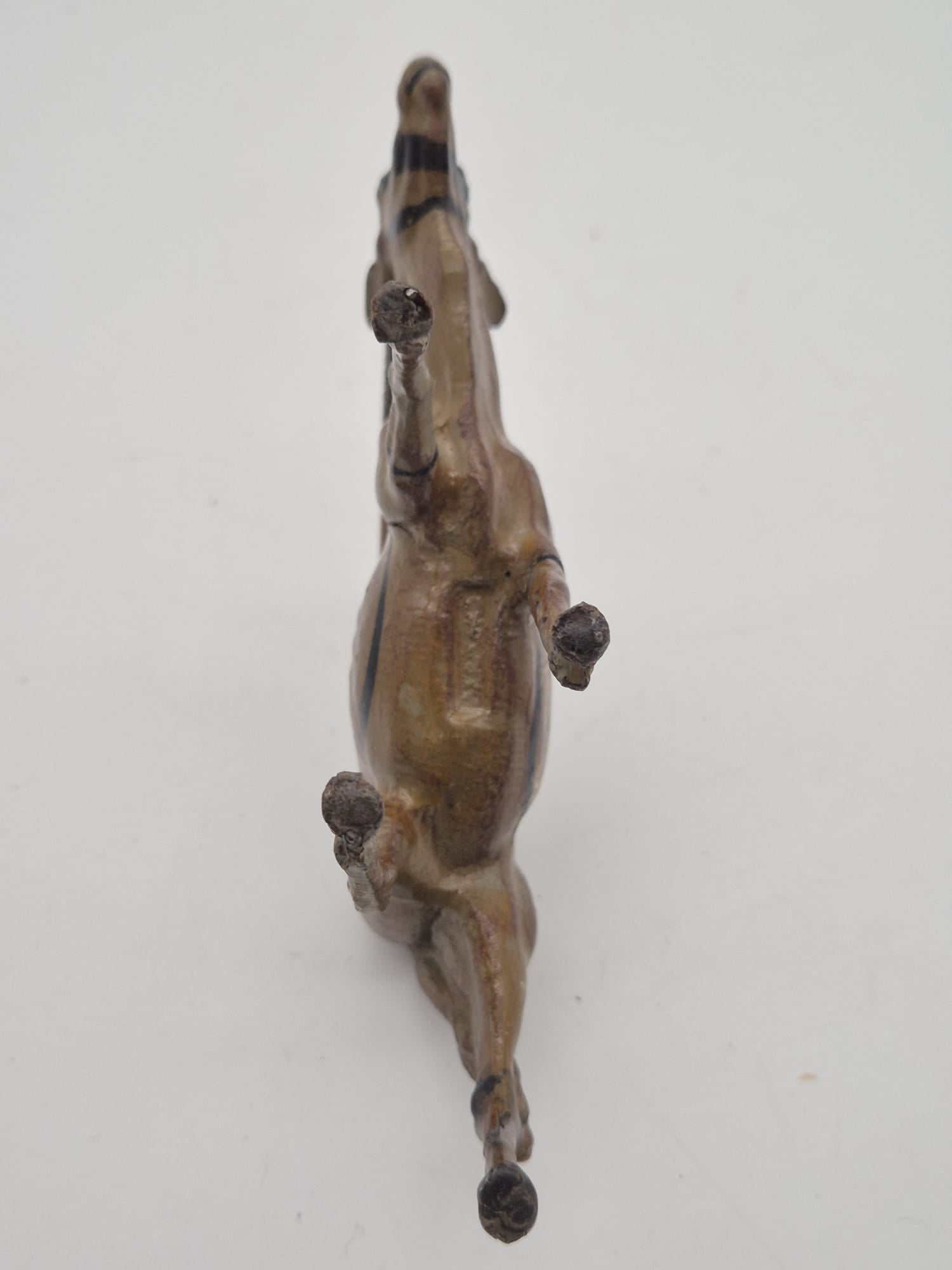 Alte Oryx-Lineol Antilope Massefigur mit langen Hörnern – Sammlerfigur