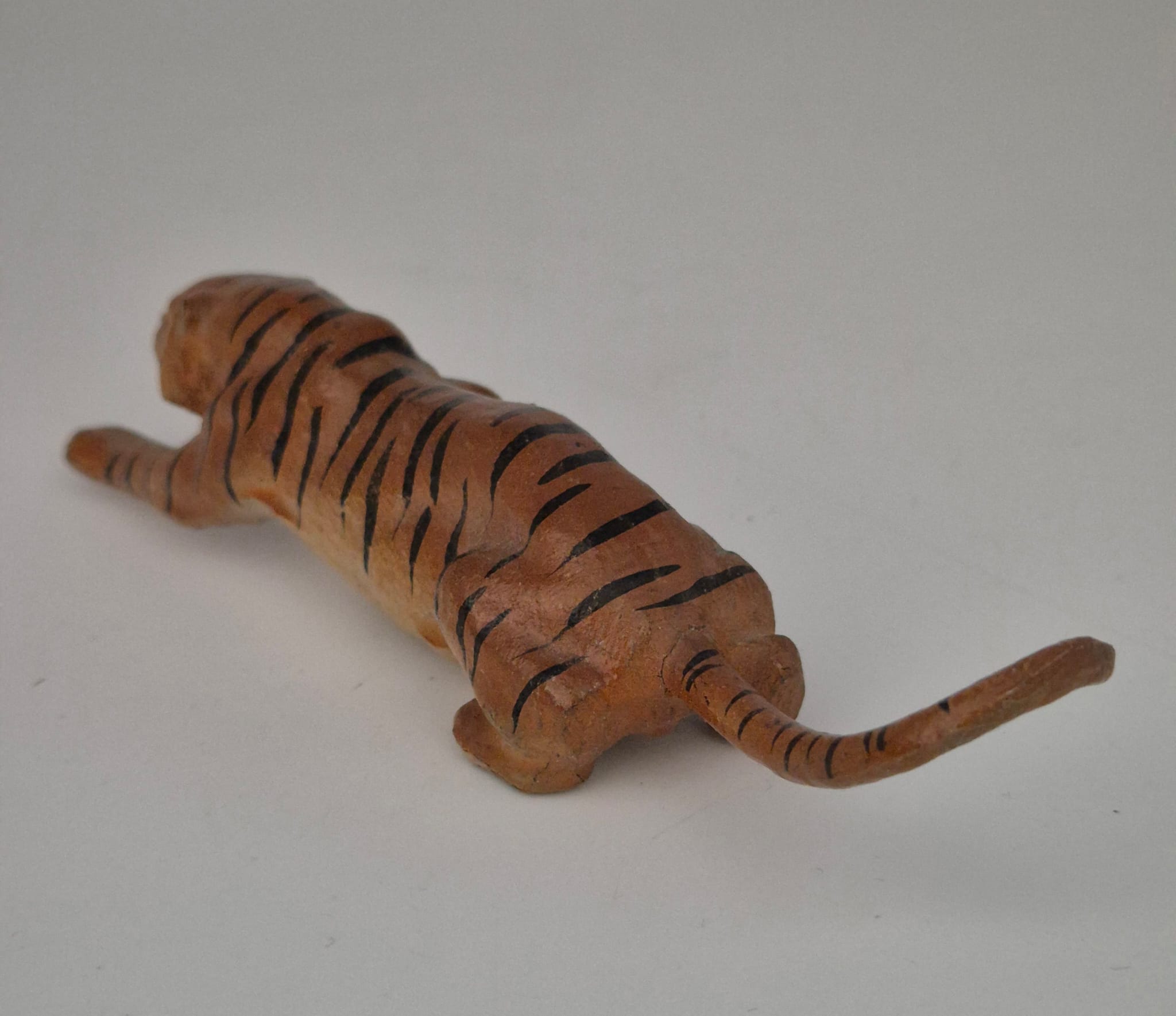 Alter Lineol Tiger Massefigur – liegend – ca. 14 cm