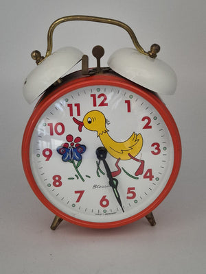 Blessing Kinderwecker Entenmotiv West Germany – mechanischer Doppelglockenwecker