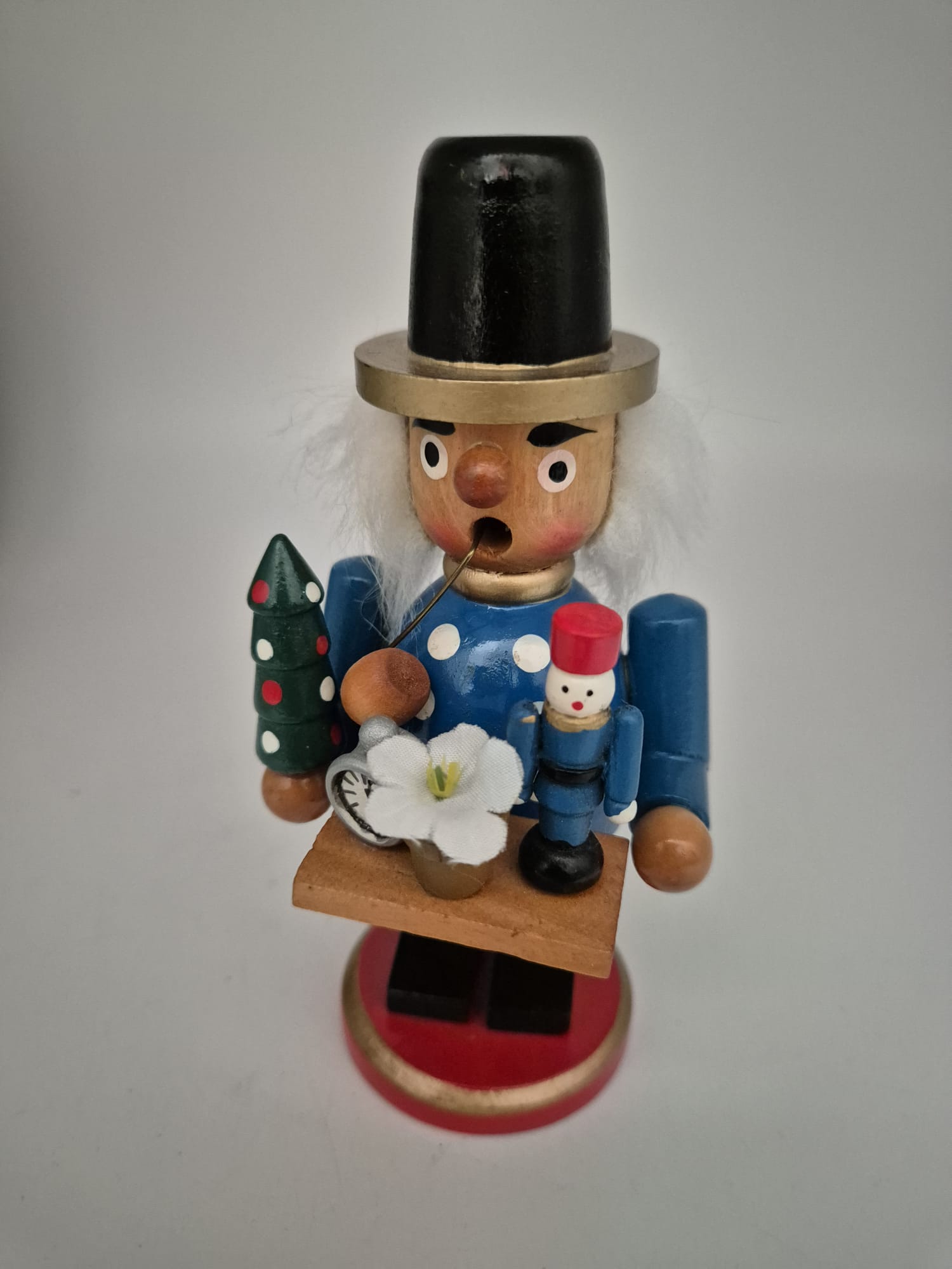 NEU: Räuchermann Händler mit Miniaturen und Originalverpackung ca. 15 cm