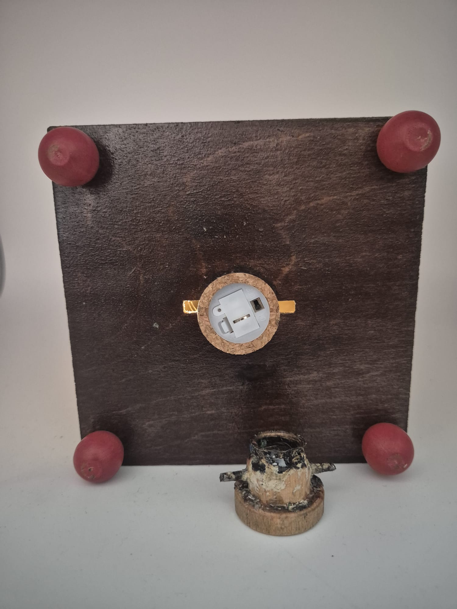 Holz-Windlicht / Laterne mit Bergmann- & Engelmotiven – für Kerze oder LED-Lichterkette