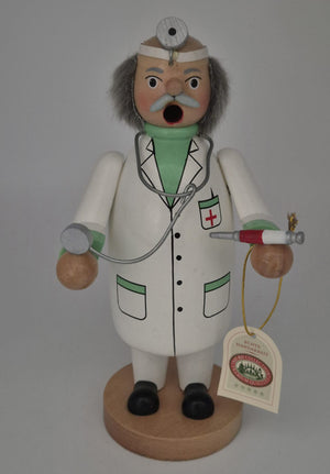 SIGRO Räuchermann Arzt / Doktor aus Holz – 20 cm