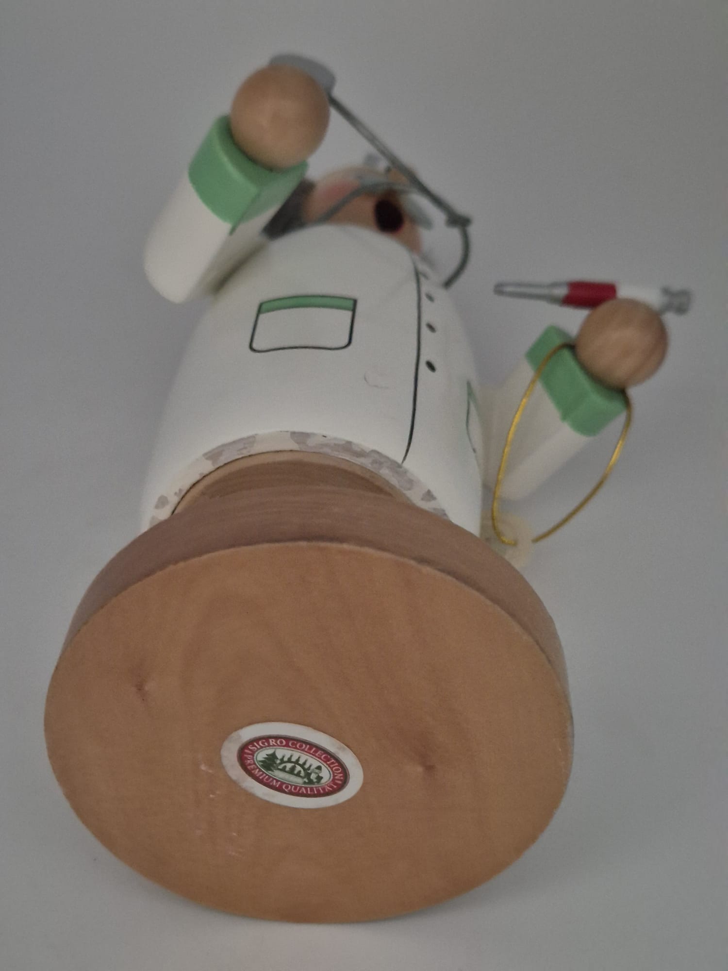 SIGRO Räuchermann Arzt / Doktor aus Holz – 20 cm