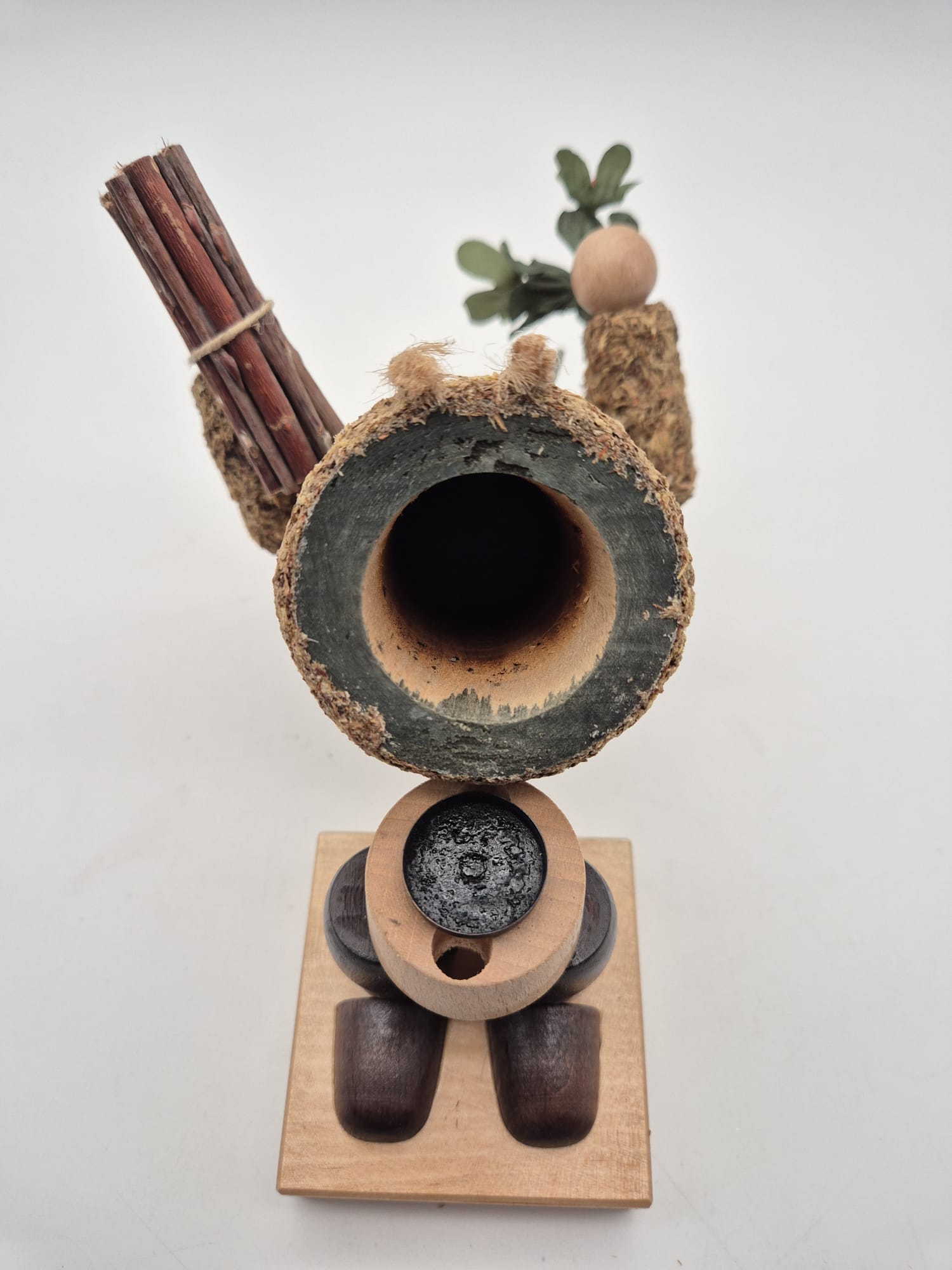 Räucherfrau „Vogtländisches Moosweibl“ – Drechslerei S. Schubert Rodewisch – ca. 22 cm mit OVP