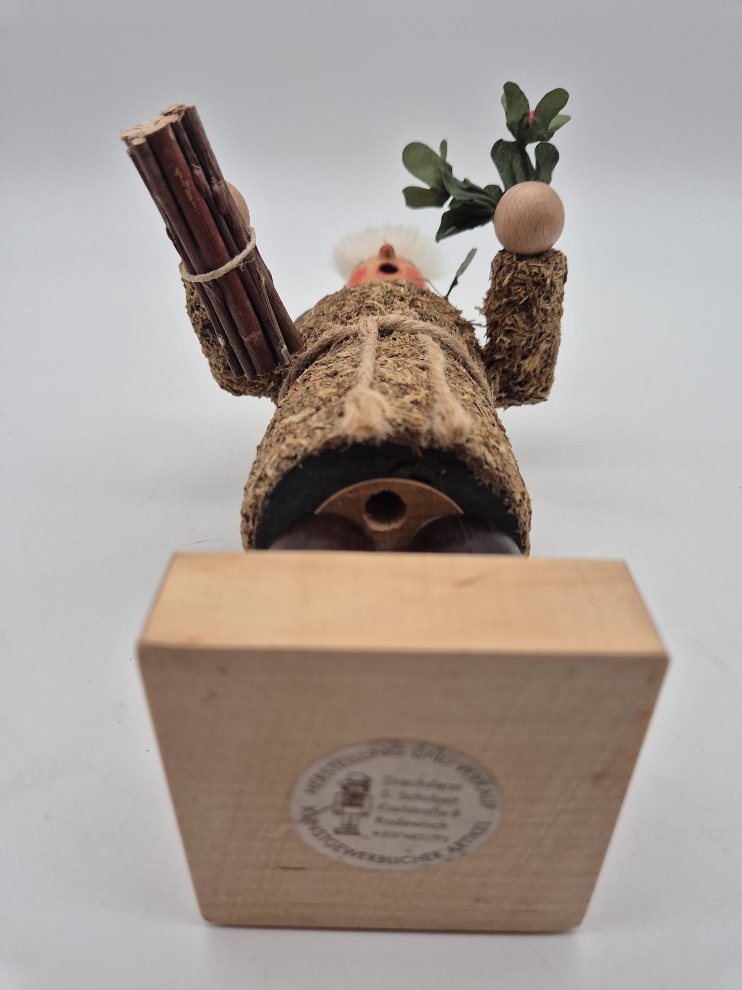 Räucherfrau „Vogtländisches Moosweibl“ – Drechslerei S. Schubert Rodewisch – ca. 22 cm mit OVP