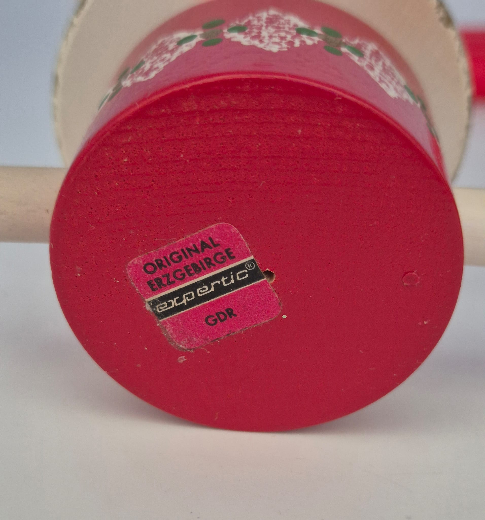 3 Expertic Kerzenhalter / Leuchter – Original Erzgebirge DDR – Rot-Weiß – mit Kerzen & OVP
