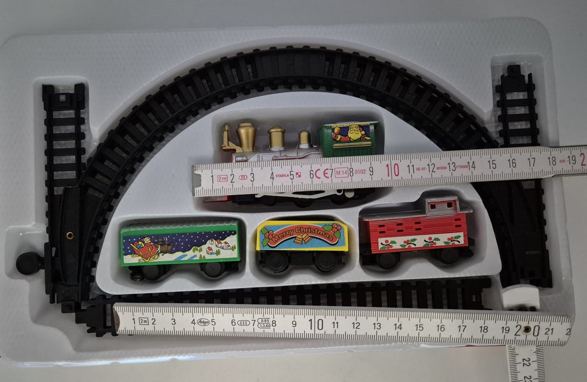 Christmas Express Train – batteriebetriebener Weihnachtszug mit Schienen neuwertig