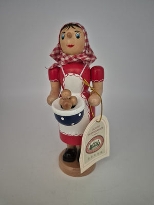 SIGRO Collection Räucherfrau „Kloßfrau“ aus Holz – ca. 18 cm unbenutzt