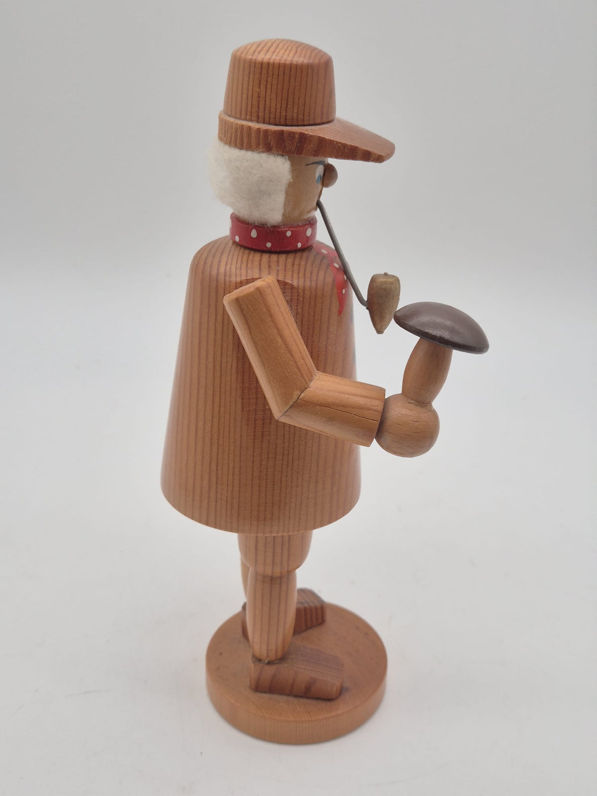 DDR Räuchermann Fa. Ulbricht Pilzsammler aus Holz – ca. 19 cm unbenutzt