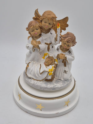 Vintage Spieluhr „Silent Night“ – Engel mit Jesuskind – Made in Italy
