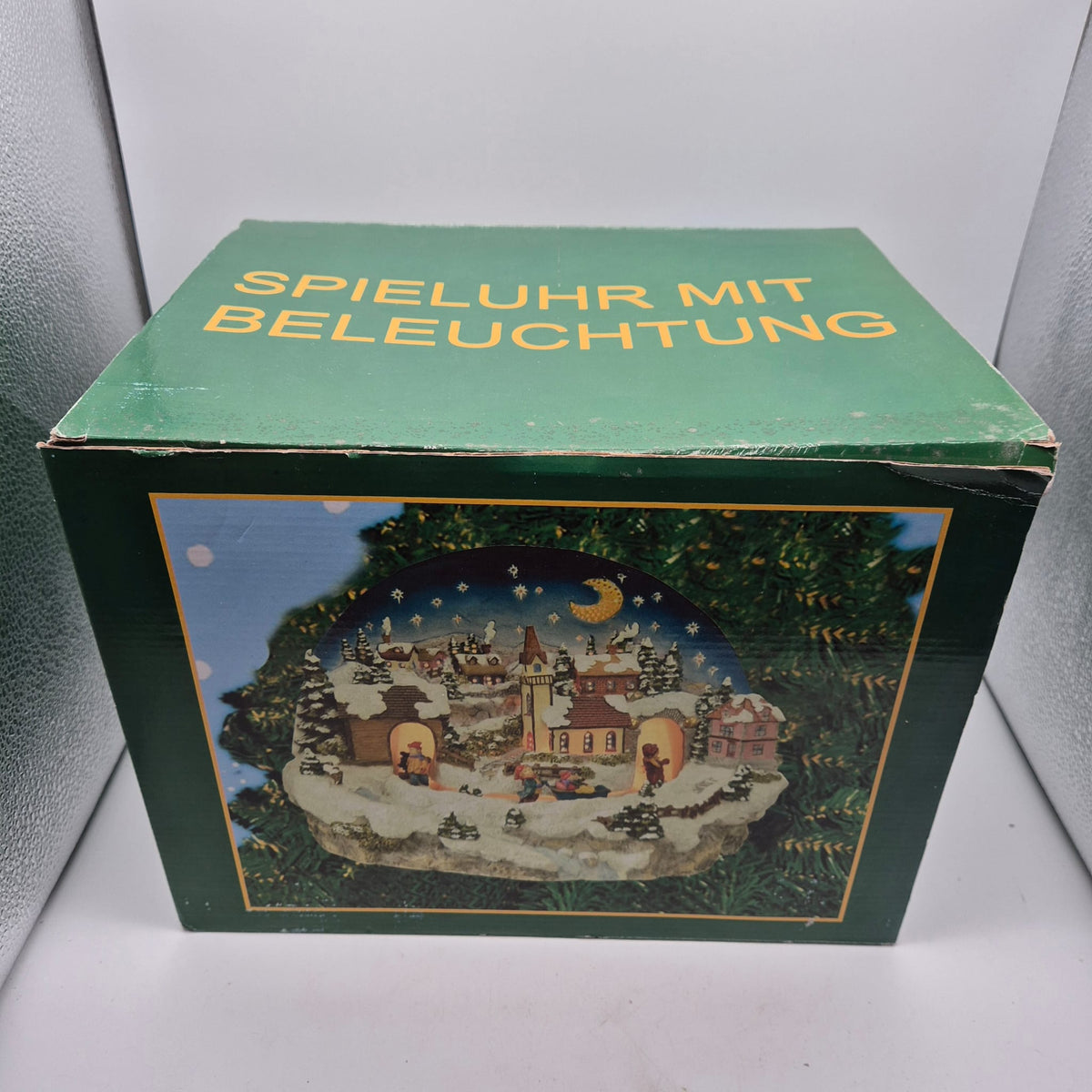 Beleuchtetes Weihnachtsdorf mit Spieluhr – 8 Weihnachtslieder – ca. 21 cm