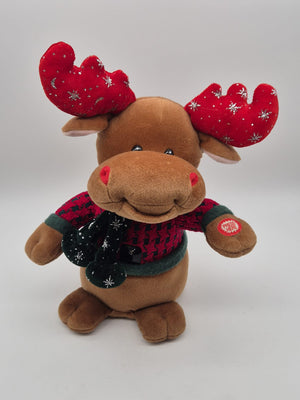 Singender Weihnachtselch aus Plüsch – ca. 30 cm